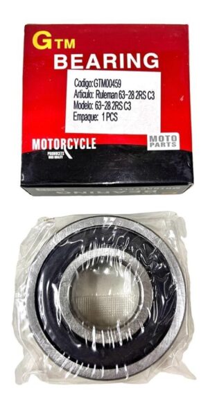 Rulemán Para Moto, 63-28 2rs C3. Gtm00459