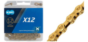 Cadena Kmc X12 1/2 X 11/128 X 126. 12 Vels, Dorada. Taiwan