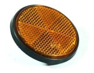 Reflector Redondo Barra De Horquilla Amarillo C/u