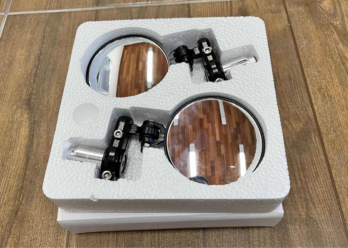 Jgo. De Espejos P/manillar Moto Café Racer Aluminio Gtm00904 - Imagen 4