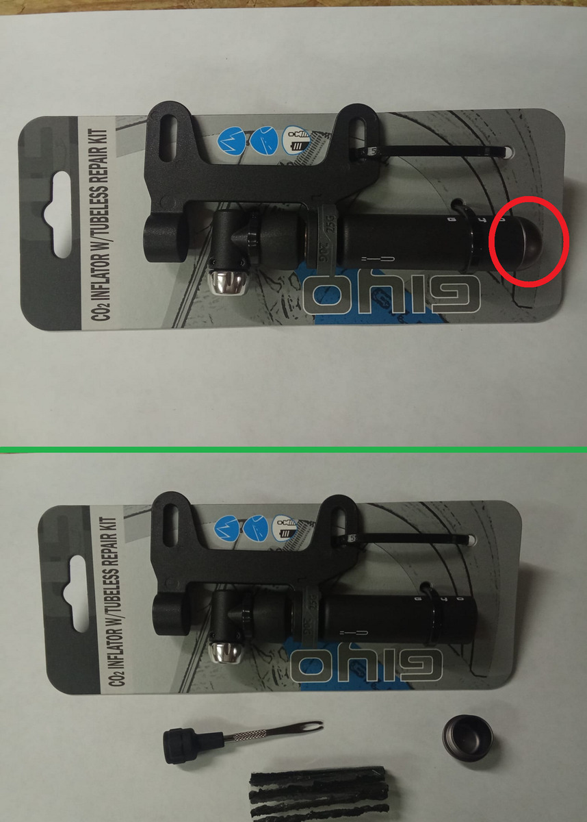 Micro Inflador Giyo Co2 C/kit Reparación Tubeless S/cartucho - Imagen 4