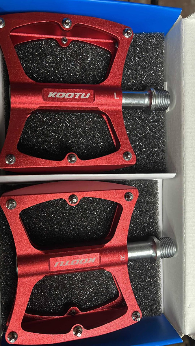 Pedal Alum. C/ruleman 100x98x26 K340 Negro O Rojo Bicicleta - Imagen 5