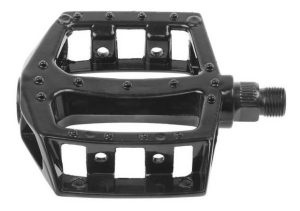 Pedal Bmx Aluminio Negro, S/reflec. C/bolillas Eje 9/16 348