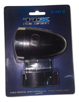 Farol Delantero P/horquilla Negro 20 Lumen. P/bicicleta