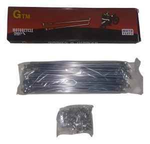 Rayo Cromado P/moto 4mm X 200mm C/nipple X 36 Unidades. 0777