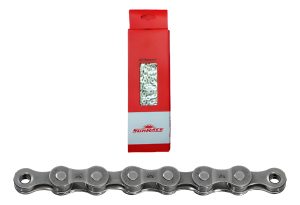 Cadena Sunrace Cn10a 10 Velocidades P/ Bici. 116 Esl. Plata