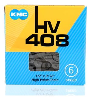 Cadena Kmc Hv408 Taiwan 1/2x3/32 116 Esl. 6,7 Vel. Mtb P/bic