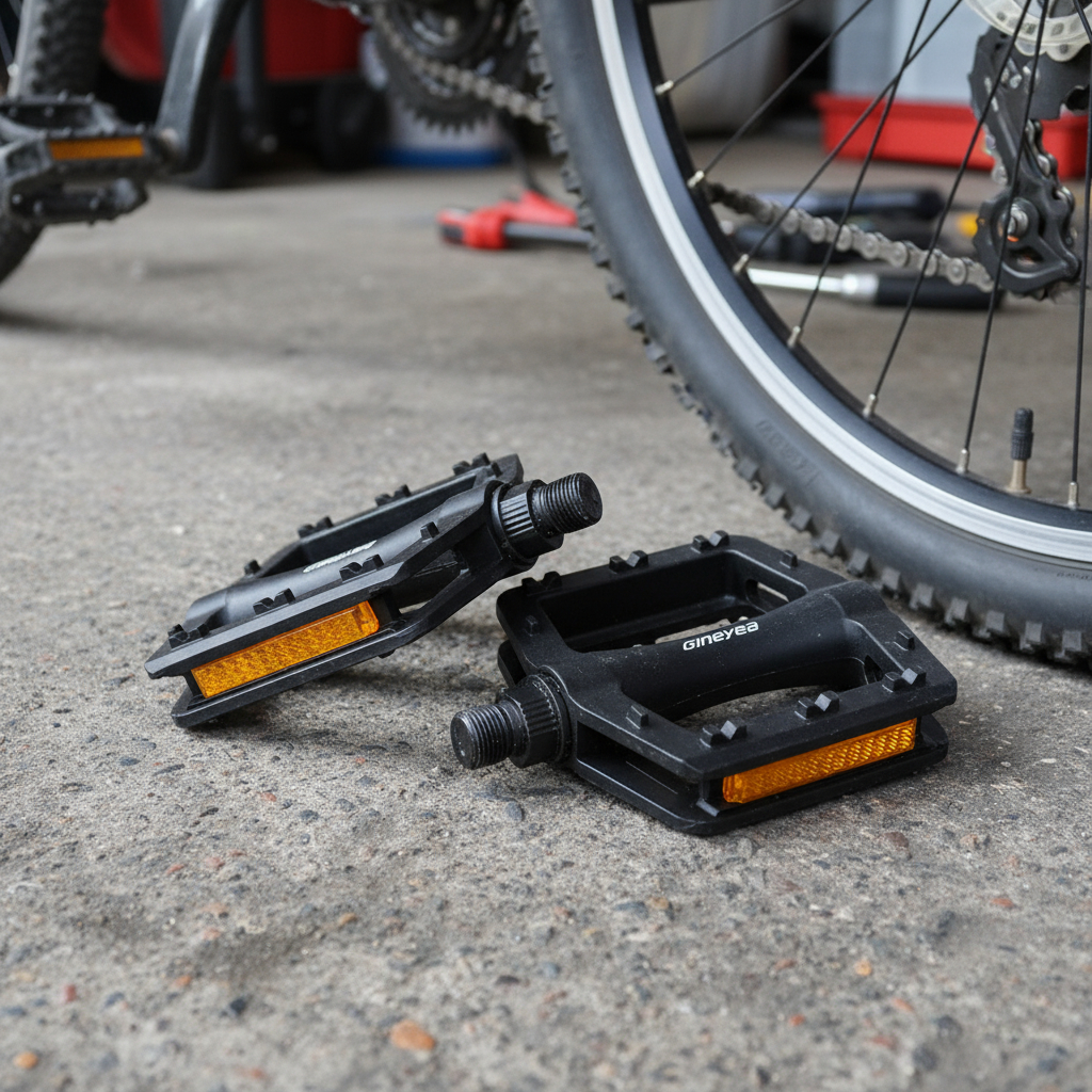 Pedal Pp Ancho C/bolillas 116x97x24 M904 Negro Bicicleta - Imagen 3