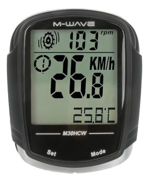 M-wave M30hcw - Computadora Para Bicicleta, Color Negro