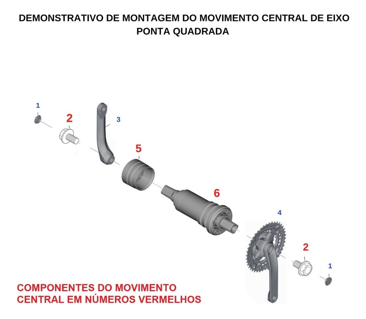 Movimiento Central De Punta Cuadrada Shimano Bb-un101 De 122,5 Mm - Imagen 5