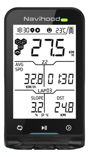 Ciclocomputador Navihood L3 Con Gps Inalambrico Negro