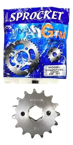 Piñon Moto Cg 125 15 Dts. Gtm00053 Metal