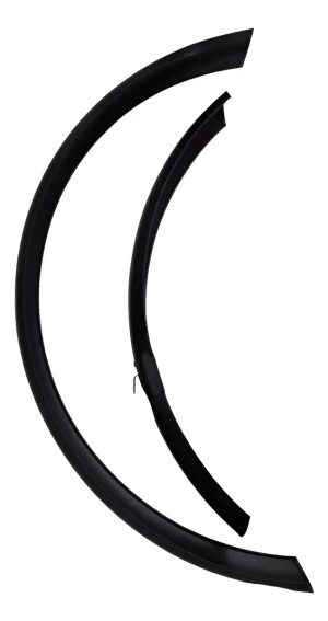 Jgo. De Guardabarros Jazz Negros Chapa Anchos Solos. P/ Bici Negro