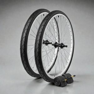 Combo 2 Cubiertas Dsh 26x1.95 Mtb Lisa + 2 Camaras V. Gruesa Negro