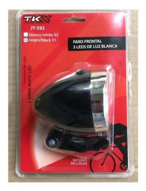 Farol Delantero Negro 3 Led A Pila - Cód: Cv103