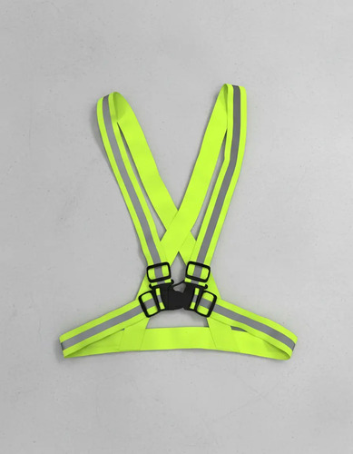 Cinta Chaleco Reflectivo Elástico Amarillo/gris Negro/gris