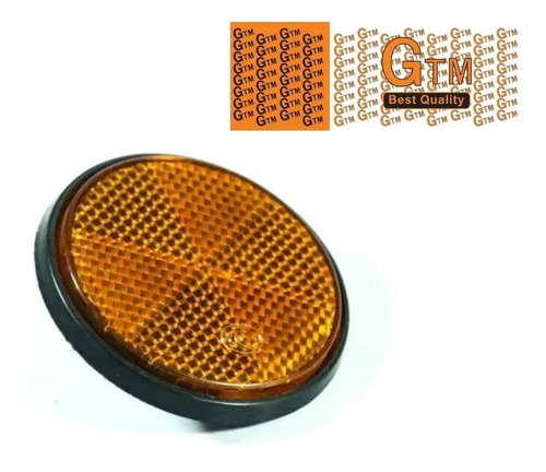 Reflector Redondo Barra De Horquilla Amarillo C/u - Imagen 2