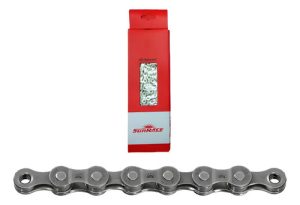 Cadena Sunrace Cn10a 10 Velocidades P/ Bici. 116 Esl. Plata