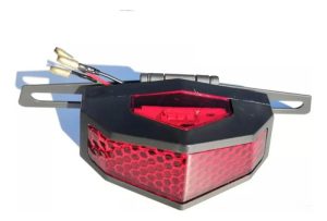 Farol Trasero Led C/porta Matrícula Metal- P/moto Gtm00723