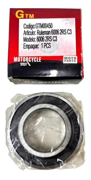 Rulemán Para Moto, 6006 2rs C3. Gtm00450