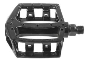 Pedal Bmx Aluminio Negro, S/reflec. C/bolillas Eje 9/16 348