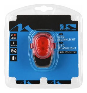Luz Trasera P/bici M-wave, 2 Led, 3 Func,fácil Fijación -607