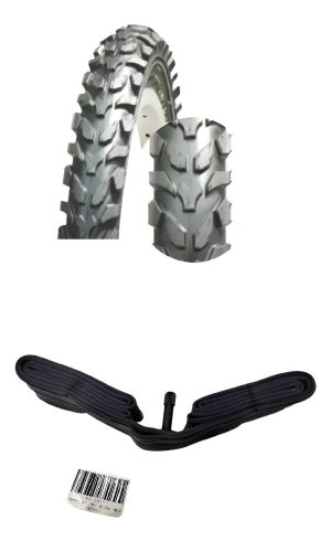 Cubierta + Camara De Valvula Gruesa Para Bicicleta Rodado 24