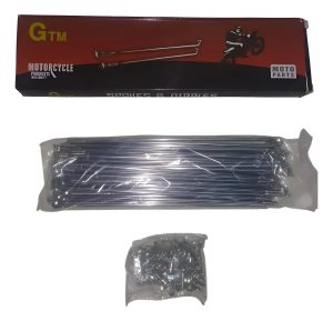 Rayo Cromado P/moto 4mm X 195mm C/nipple X 36 Unidades. 0776